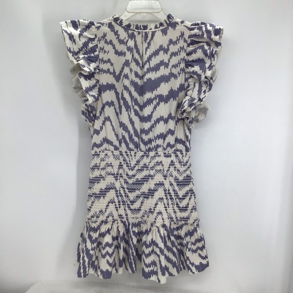 SAYLOR NYC Jaina Revolve Mini Dress Casual Beachy Cotton Indigo Size Medium - Picture 2 of 9